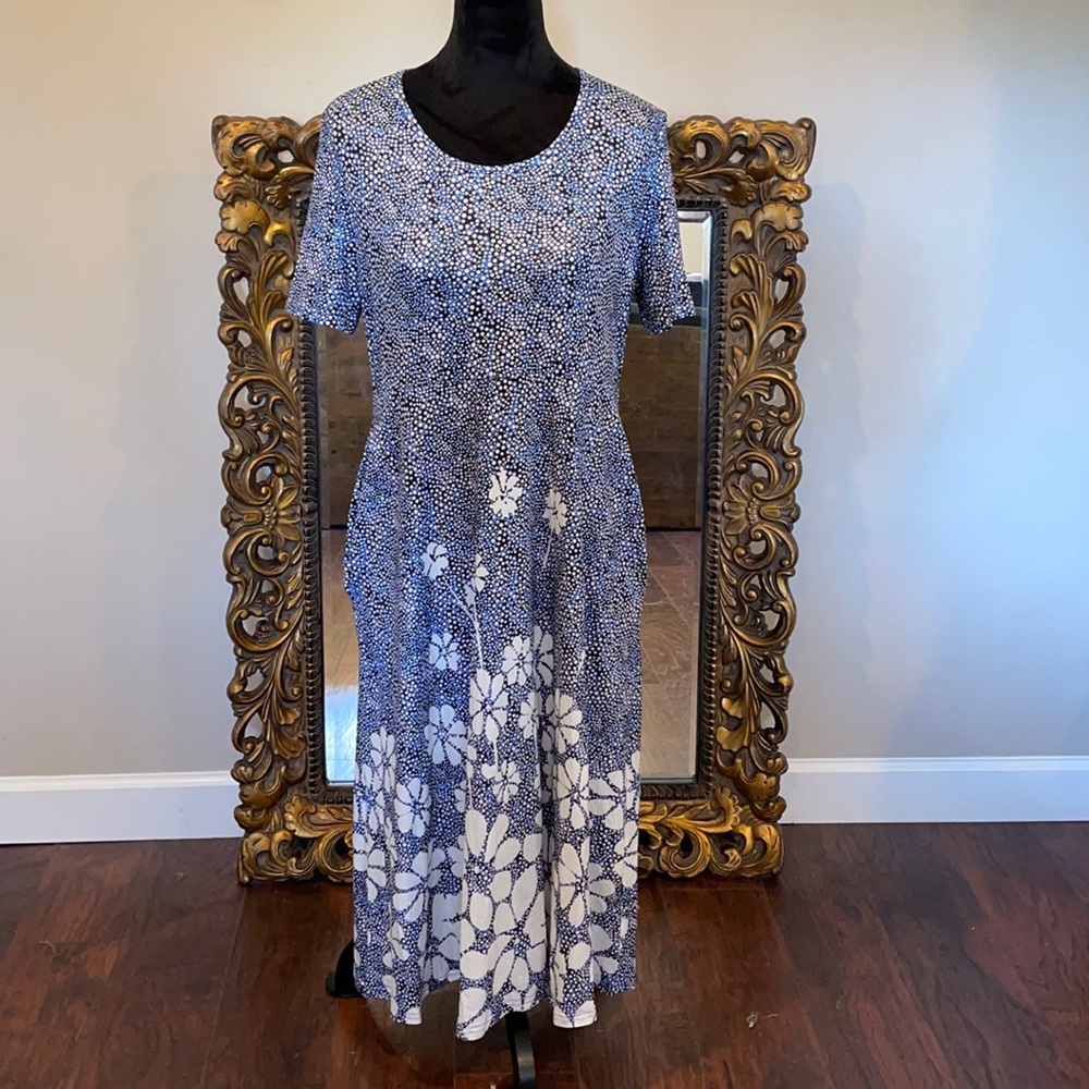 Hekka Blue Soft Dress Ladies Size M